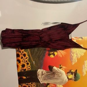 Red and Black Tie Die Romper